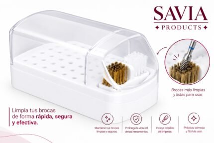 Organizador de brocas blanco + limpia brocas