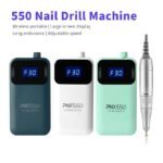 White PND 550 Proffesional Nail Drill (Blanco Nail Drill Profesional Portátil)